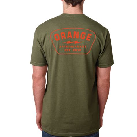 Crew Neck Shirt Olive Green Orange Aftermarket