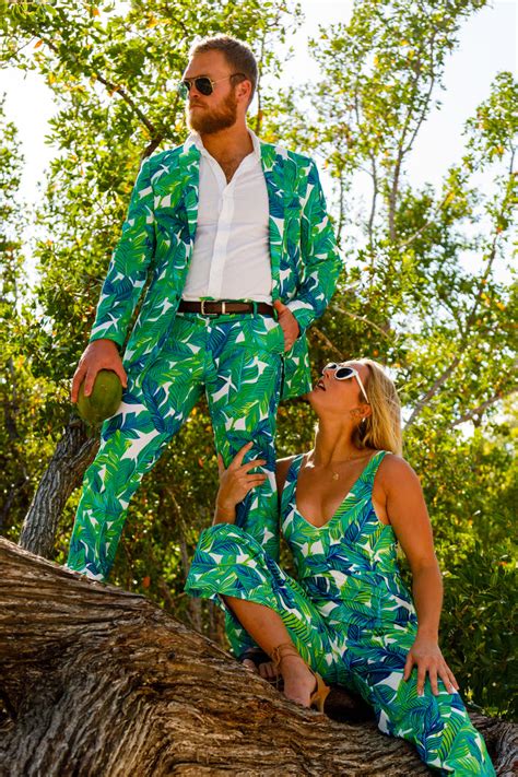 Hawaiian Tropical And Flamingo Mens Suits For Summer By Shinesty