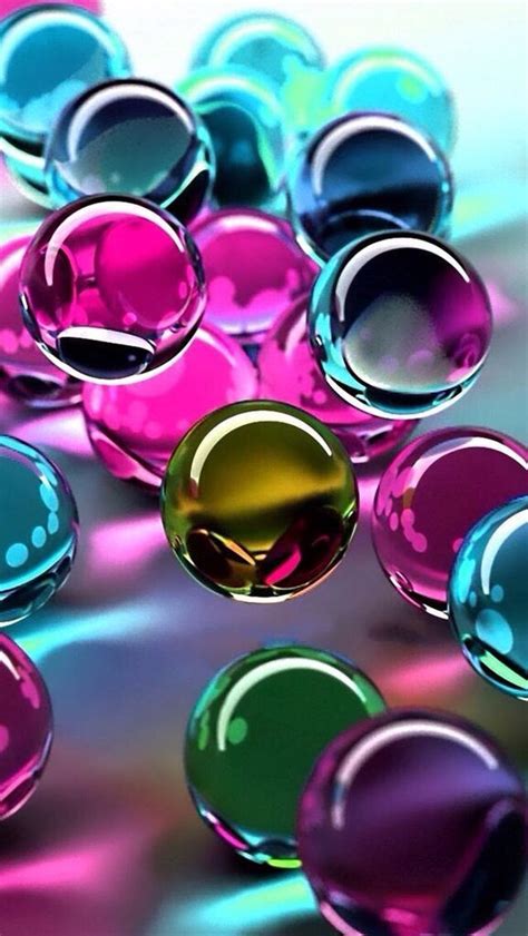 Colourful Glass Marbles Bubbles Wallpaper Abstract Wallpaper