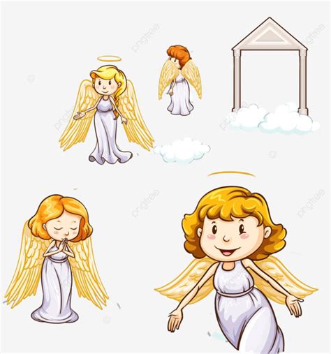 Angels Woman Clouds Daytime Vector Woman Clouds Daytime Png And