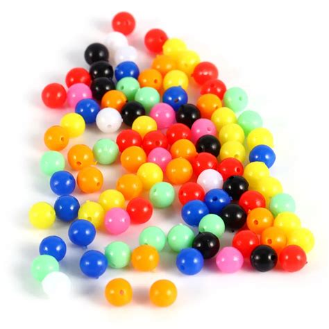 Buy 100pcspack Plastic Fishing Beads Luminous Glow