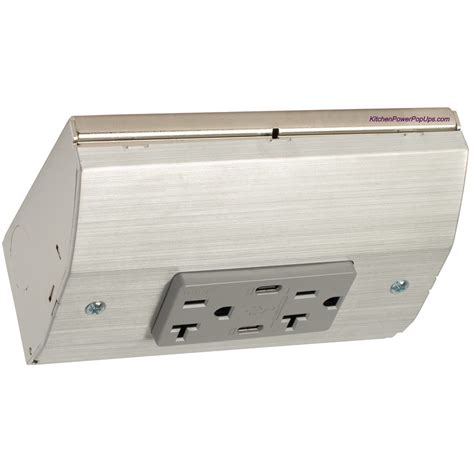 Under Cabinet Power Outlet Box 20a Gfciafci Combo Outlet Stainless