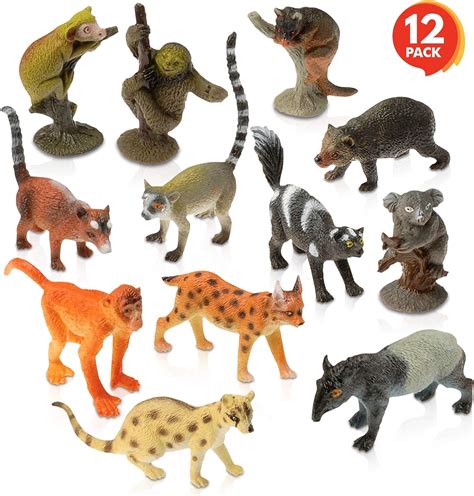 Artcreativity Rainforest Figurines Toys Set 12 Pack