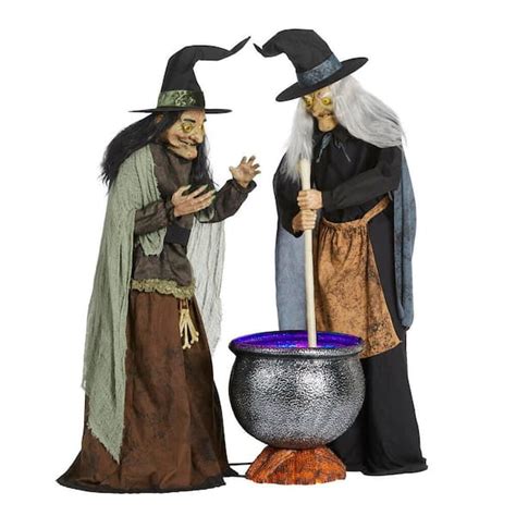 Home Accents Holiday 55 Ft Animated Cauldron Witches Halloween