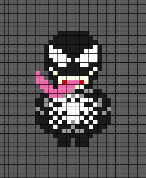 Venom Pixel Art в 2022 г Вышивка Марвел Рисунки