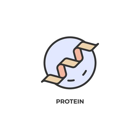 Protein Vector Icon Colorful Flat Design Vector Illustration Vector