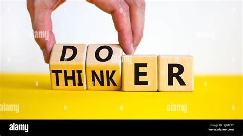 Doer Or Thinker Symbol Concept Words Doer Or Thinker On Wooden Cubes
