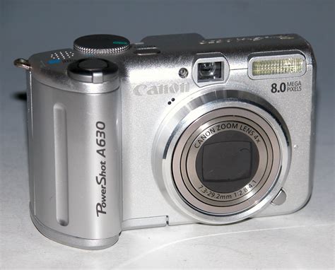 Canon Powershot A630 80mp Digital Camera Silver 6682