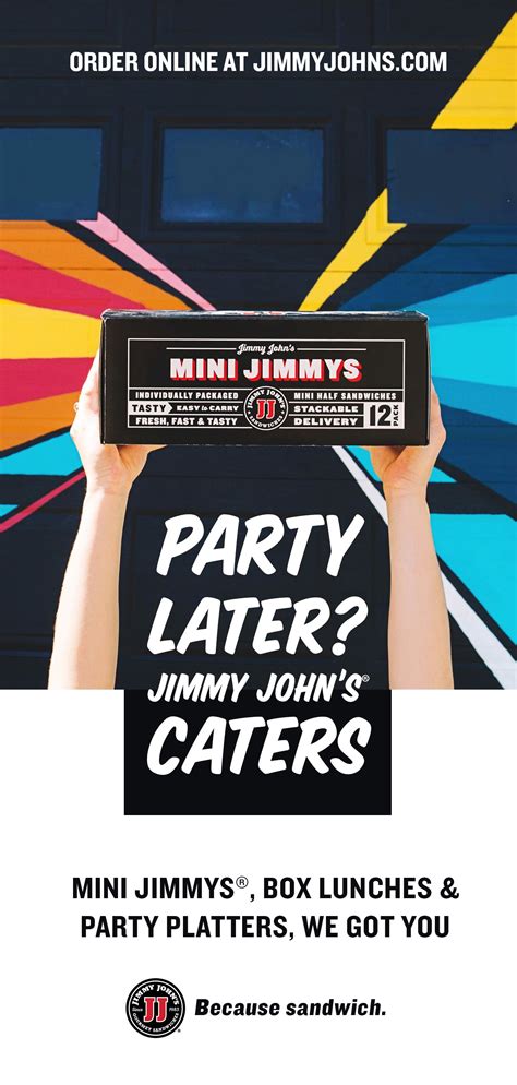 Party Later Jimmy Johns Caters Order Jimmy Johns Catering Online