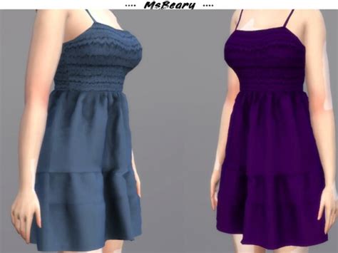 Shirred Cami Sundress By Msbeary At Tsr Sims 4 Updates