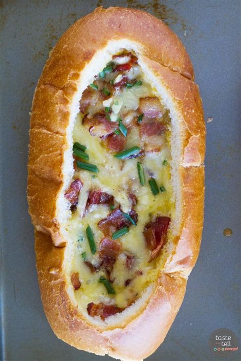 Perfect For Breakfast Or Brunch These Baked Egg Bacon And Cheese Boats Are A Cinch To Throw