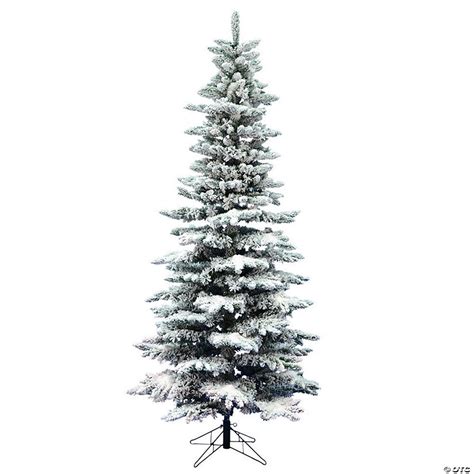 Vickerman 65 Flocked Utica Fir Slim Christmas Tree Unlit
