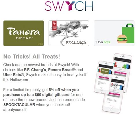 Looking for uber promo codes? (EXPIRED) Swych: Save 5% On Uber Eats, Panera & P.F. Chang ...