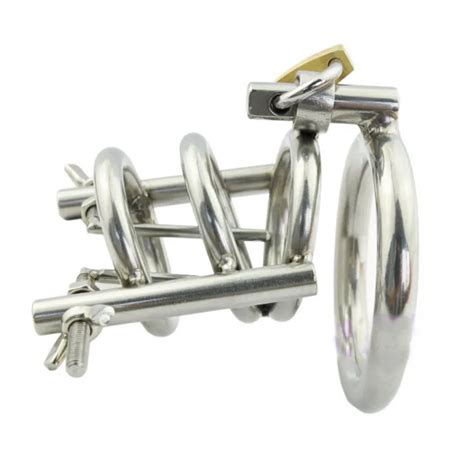 Stainless Steel Metal Urethral Chastity Cage Cb Metal Male Chasity Lock Device Torture