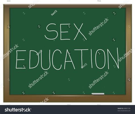 Illustration Depicting A Green Chalkboard With A Sex Education Concept