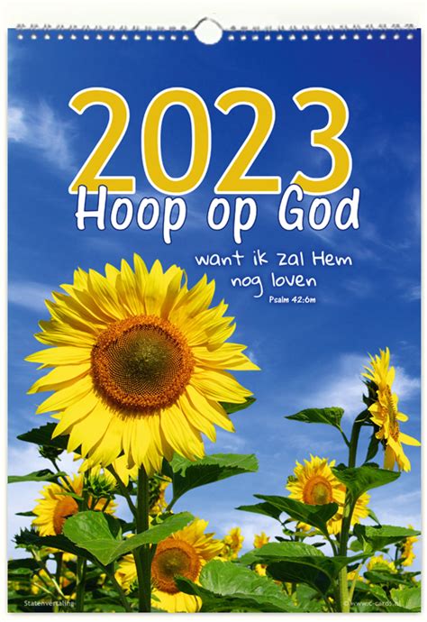 Christelijke Maandkalender 2023 Bestellen Thema Hoop C Cards