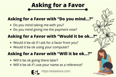 How To Ask For A Favor In English Esl Advice