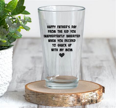 Stepdad Pint Glass Stepdad Fathers Day Beer Glass Step Dad Etsy