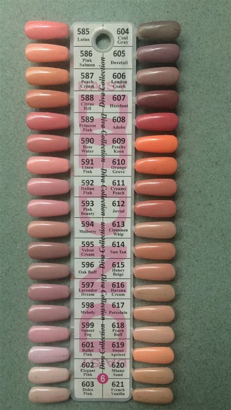 DND Daisy Gel Polish Color Sample Chart Palette Display NEW No 6 Ombre
