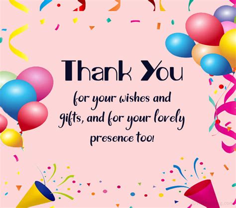 Thank You Messages For Coming To My Birthday Party Wishesmsg Images