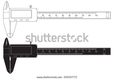 Vernier Caliper Digital Electronic Tool Vector Stock Vector Royalty