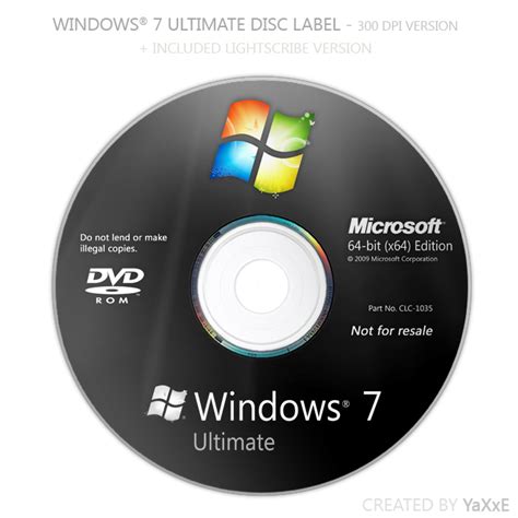 Windows 7 Ultimate Disc By Yaxxe On Deviantart