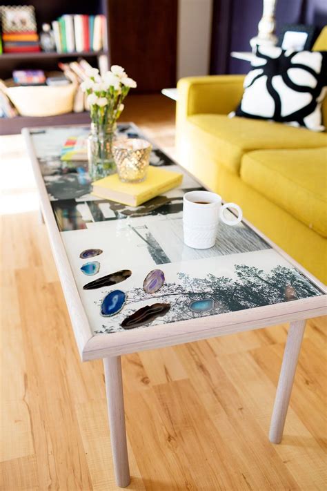 Charming christmas tree features pine branches, pinecones, red berries and holly leaves along with plastic, pinecone, and styrofoam. DIY Epoxy Resin Coffee Table | A Beautiful Mess | Bloglovin'