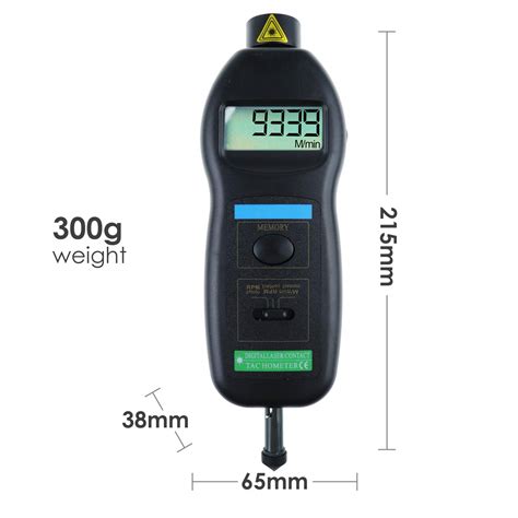 2 In 1 Non Contact Digital Tachometer Gauge Auto Ranging 0599999 Rpm