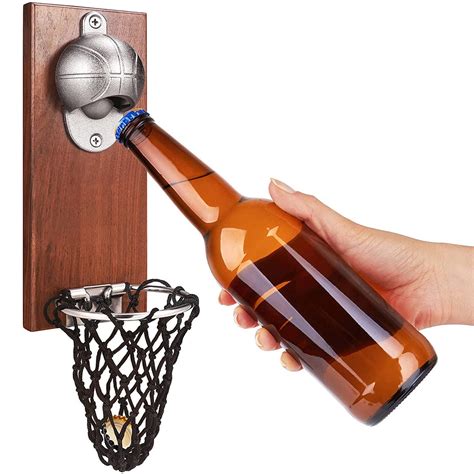 Baseball Bottle Opener Magnetic Beer Bottles Opener Cap Catcher For