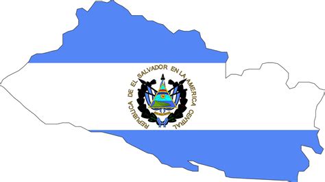 Bandera Y Mapa De El Salvador