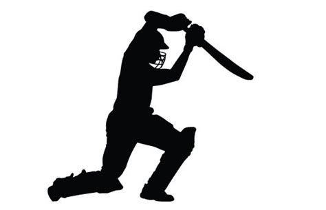 Cricket Bating Silhouette Vector Silhouette Vector Cricket Logo