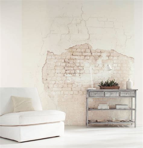 See more ideas about brick, distressed brick wall, white wash brick. This distressed brick wall effect #wallpaper mural is ...