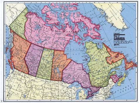 Detailed Administrative Map Of Canada Canada North