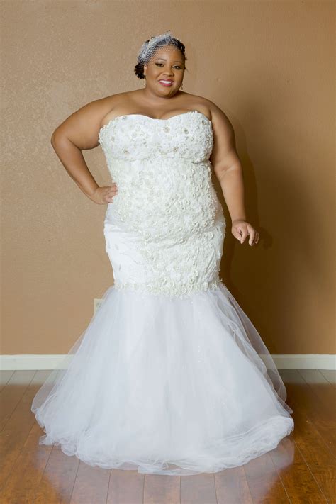 full figured custom made wedding gown built in corset plus size dress