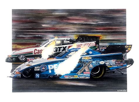 Passed By The Present Funny Car Drag Racing Motorsport Art Racing Art