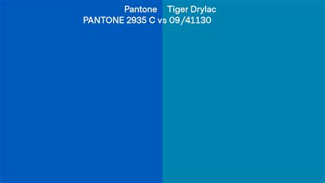 Pantone 2935 C Vs Tiger Drylac 09 41130 Side By Side Comparison