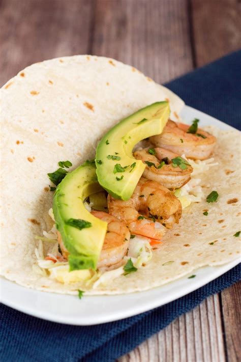 Chipotle Lime Shrimp Tacos With Pineapple Slaw And Avocado