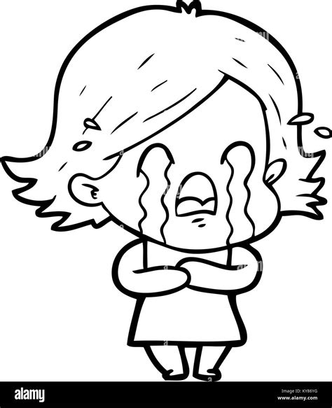 Cartoon Woman Crying Stock Vector Image And Art Alamy