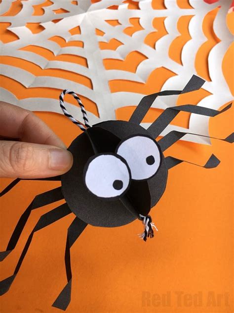 Easy 3d Paper Spider Craft Red Ted Art