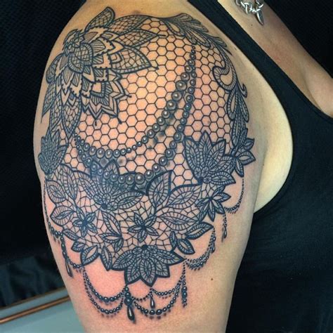 The 25 Best Lace Shoulder Tattoo Ideas On Pinterest Lace Tattoo