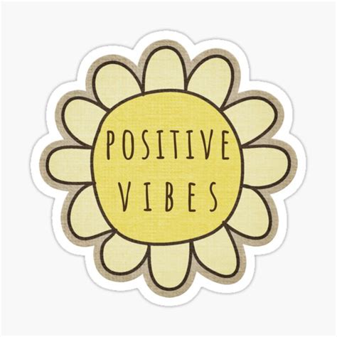 Positive Vibes Sticker By Grasslanddesign Redbubble