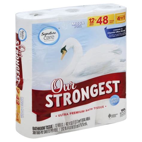Signature Select Our Strongest Ultra Premium Bathroom Tissue Rolls 12