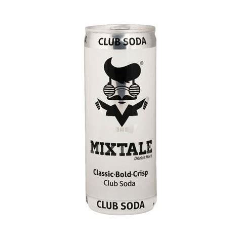 Mixtale Club Soda Water Packaging Size 250 Ml Packaging Type Can