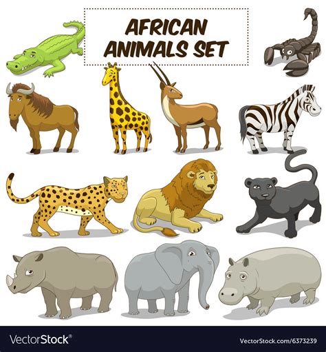 Savanna Animals Clipart Cartoon