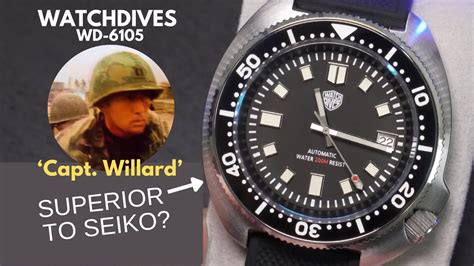 Watchdives Wd6105 Capt Willard Dive Watch Legit Homage To Seiko