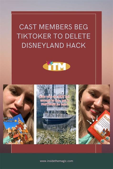 Cast Members Beg Tiktoker To Delete Disneyland Hack Inside The Magic