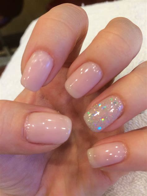 Neutral Nails With A Little Sparkle Sparkle Nails Nuetral My