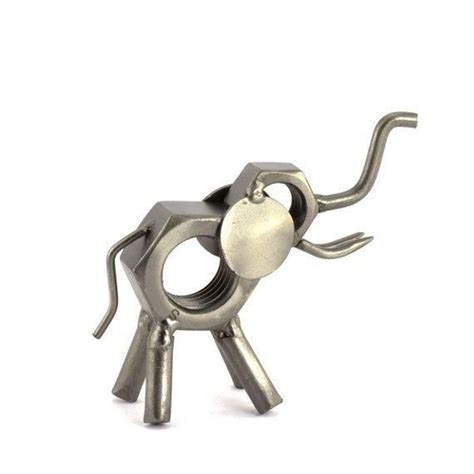 Nuts And Bolts Sculpture Elephant Handmade Ornament Figurine Etsy