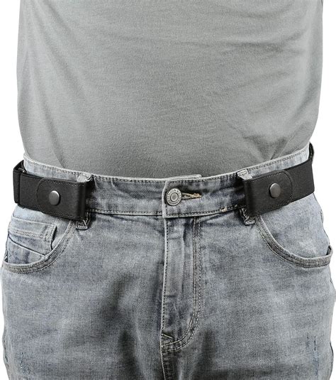 Mens Belt Without Buckle Elastic Belt Invisible Stretchable
