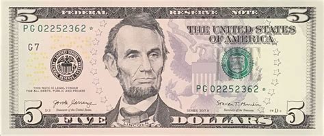 United States New Sigdate 2017a 5 Dollar Note Confirmed Banknotenews